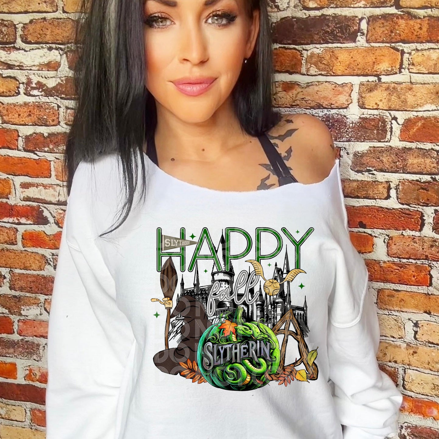 Happy Fall HP Green #3846 - Ready to Press DTF Transfer Full Color - Pro Blanks