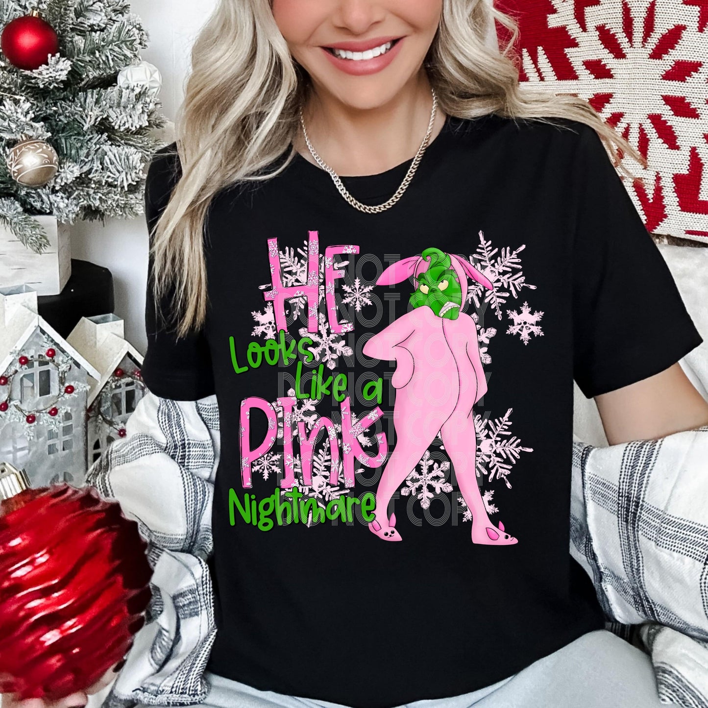 He Looks Like A Pink Nightmare #3881 - Ready to Press DTF Transfer Full Color - Pro Blanks