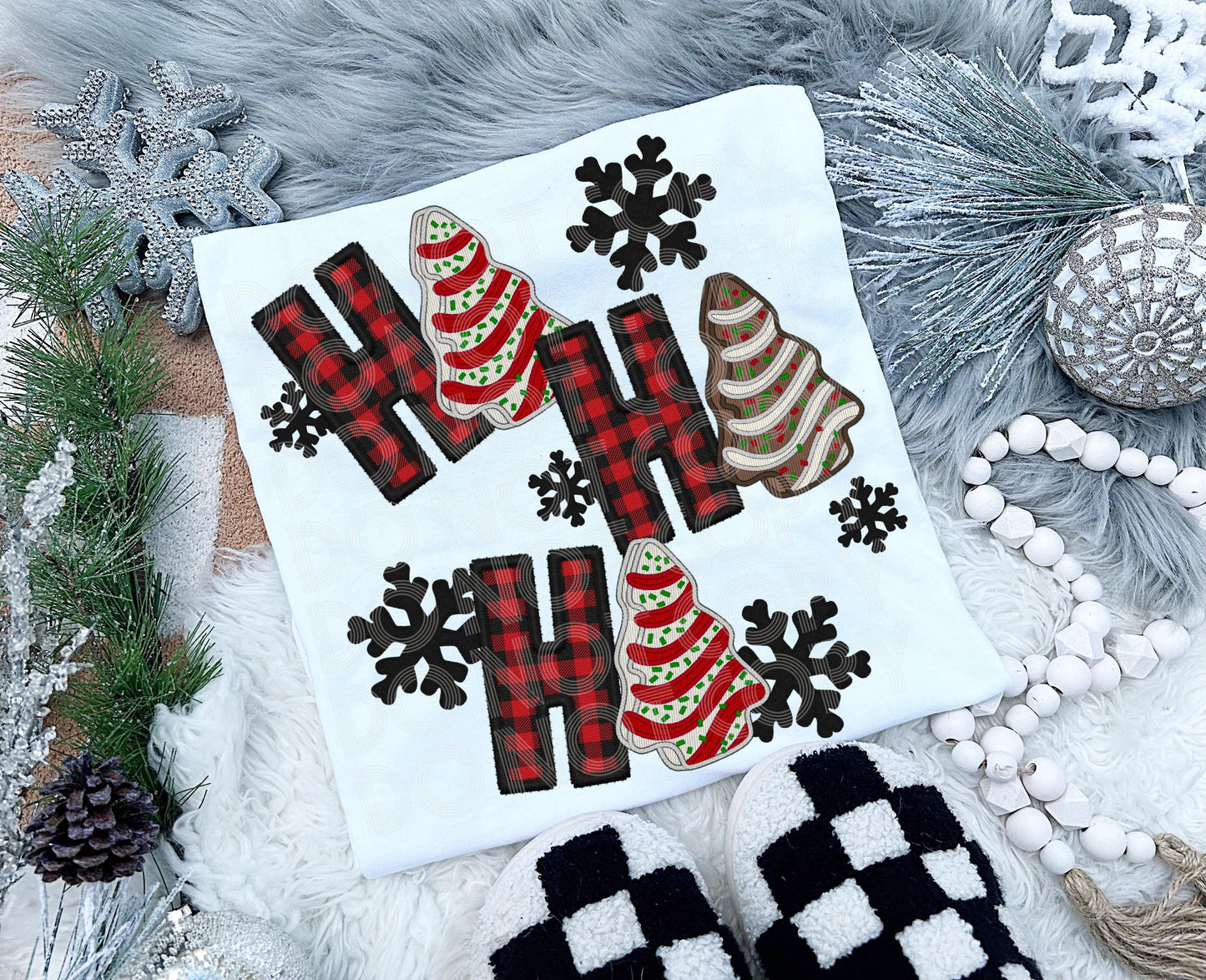 Ho Ho Ho Cakes #3922 - Ready to Press DTF Transfer Full Color - Pro Blanks