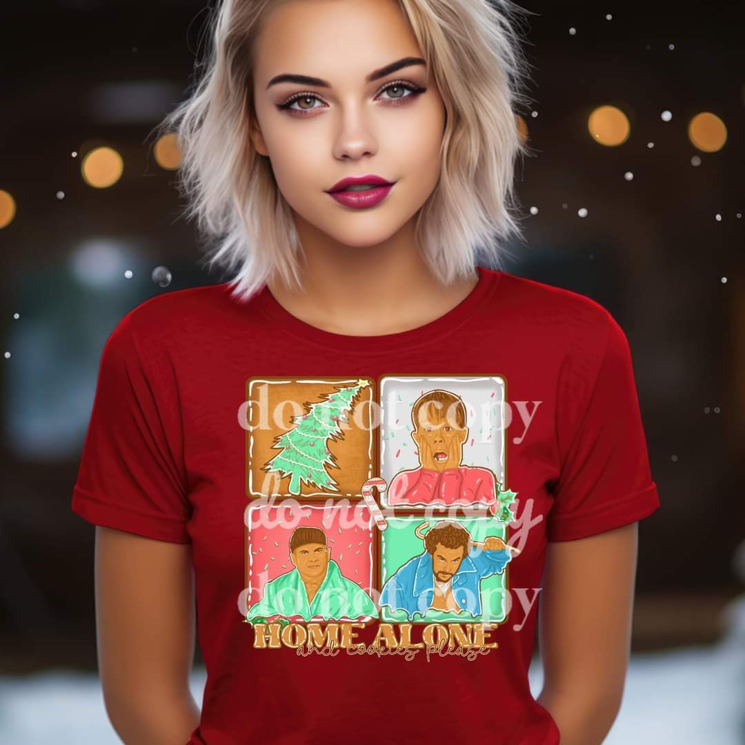 Home Alone And Cookies - Ready to Press DTF Transfer Full Color - Pro Blanks