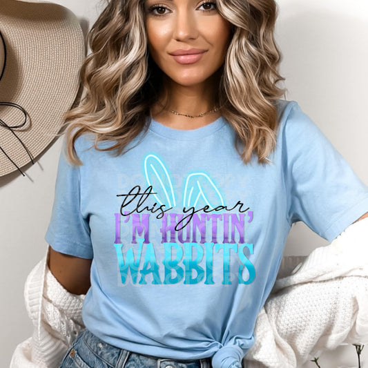 Huntin Wabbits #1658  - Ready to Press DTF Transfer Full Color - Pro Blanks