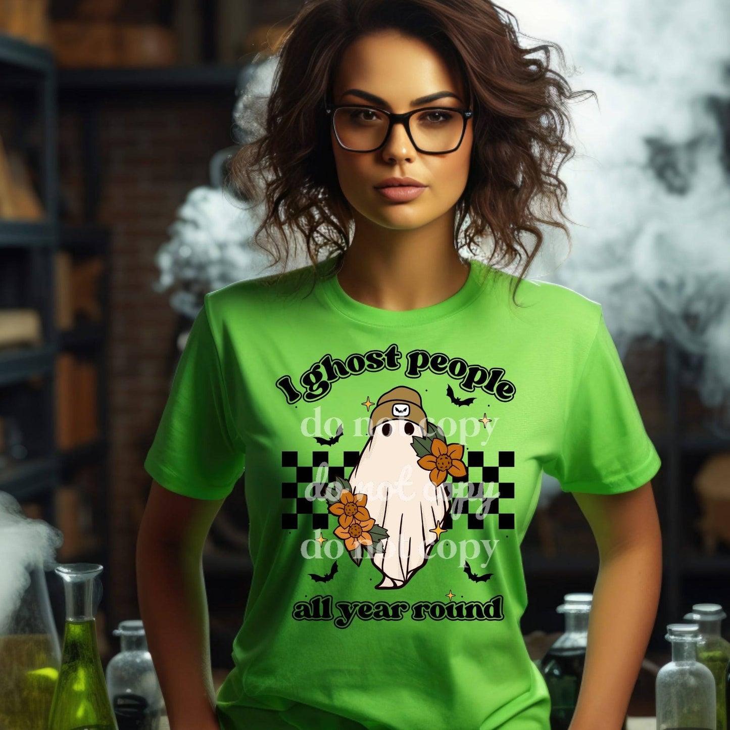 I Ghost People All Year Round - Ready to Press DTF Transfer Full Color - Pro Blanks