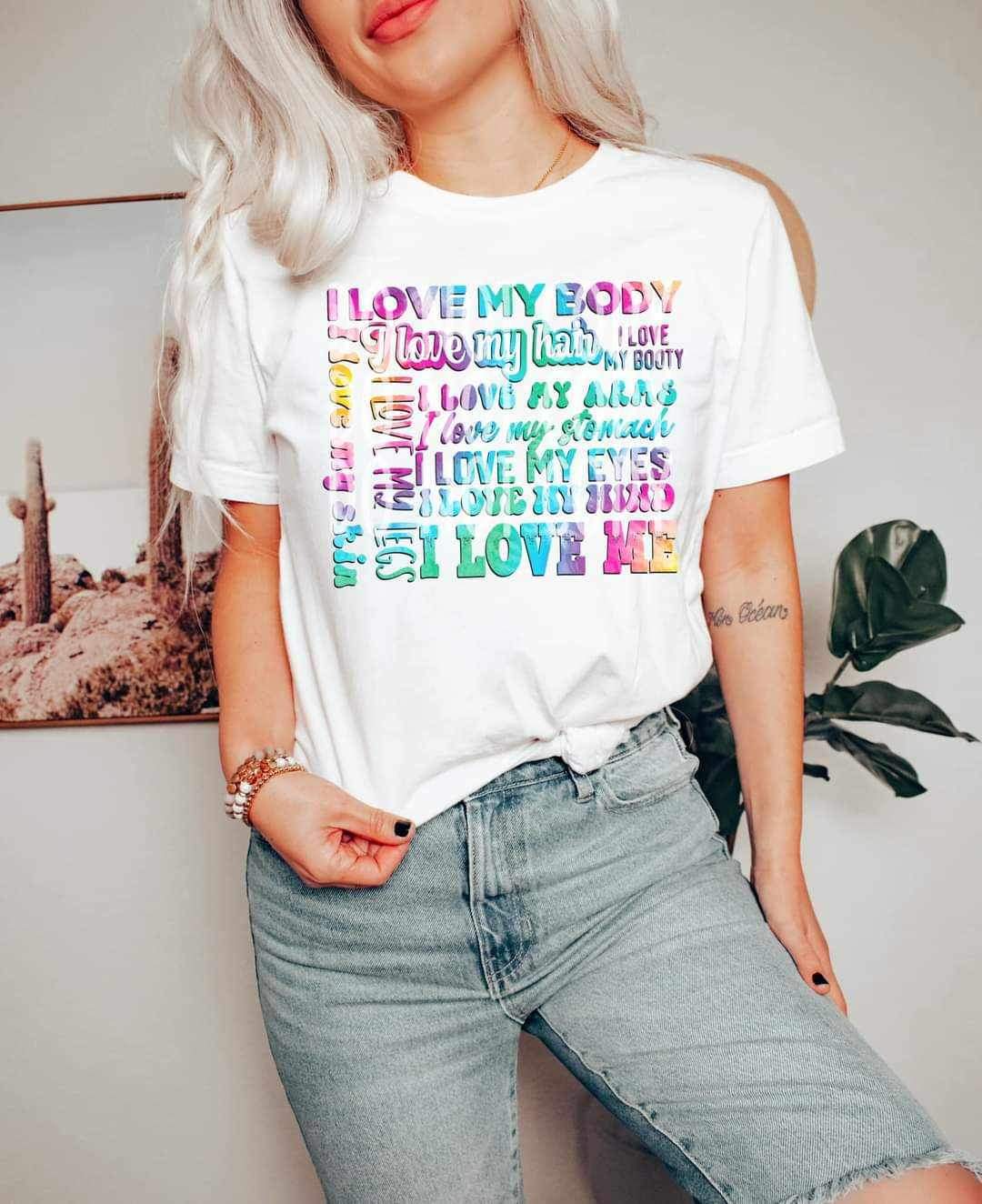 I Love Me #3052 - Ready to Press DTF Transfer Full Color - Pro Blanks