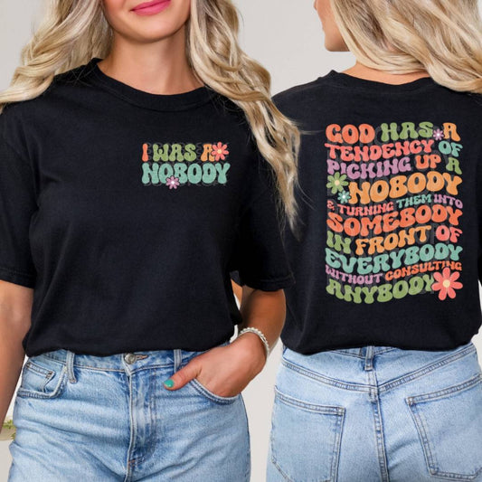 I Was A Nobody POCKET ONLY #1512  - Ready to Press DTF Transfer Full Color - Pro Blanks