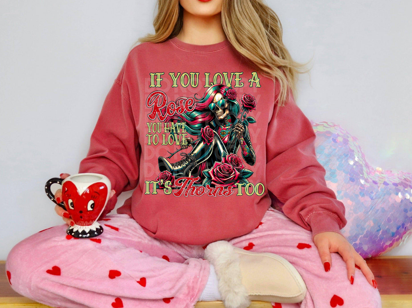 If You Love A Rose #4137 - Ready to Press DTF Transfer Full Color - Pro Blanks