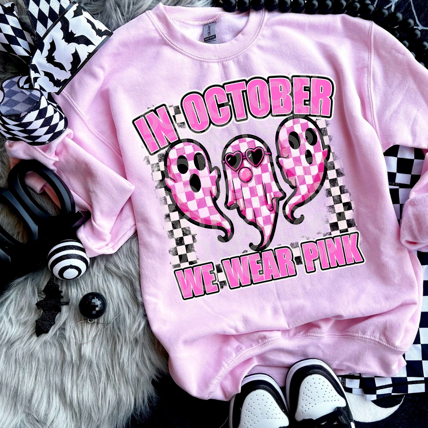 In October Ghosts #3763 - Ready to Press DTF Transfer Full Color - Pro Blanks