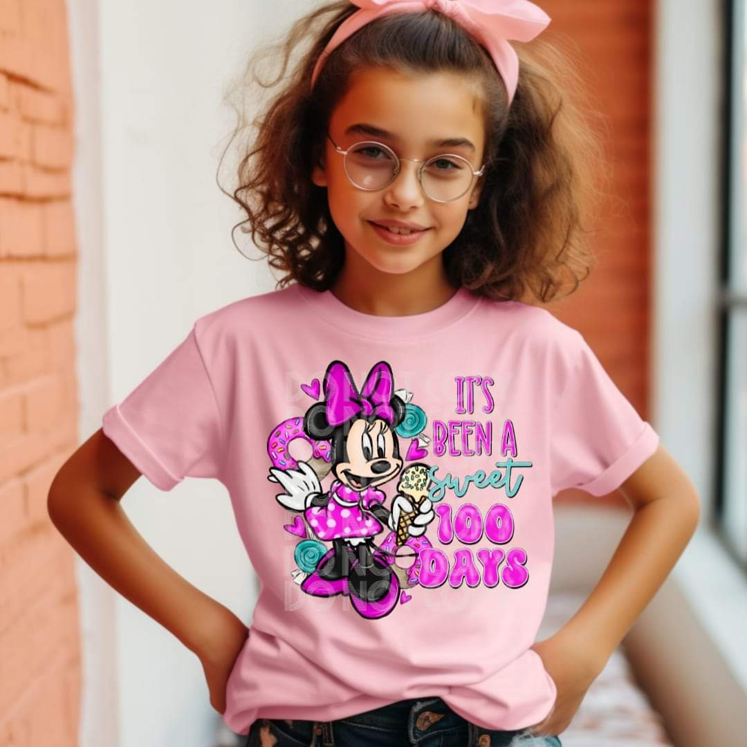 It's Been A Sweet 100 Days #1392 - Ready to Press DTF Transfer Full Color - Pro Blanks