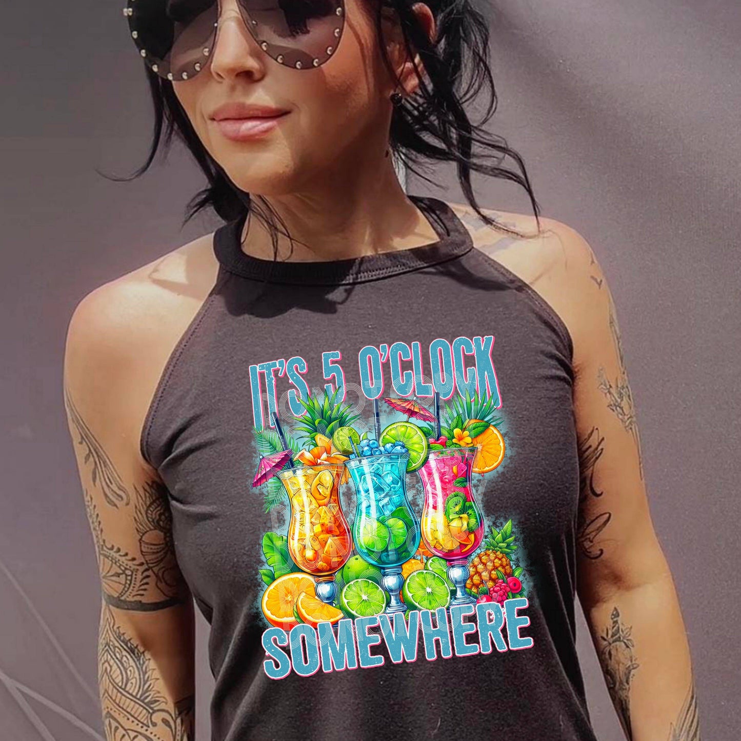 Its 5 O'clock Somewhere #3344 - Ready to Press DTF Transfer Full Color - Pro Blanks