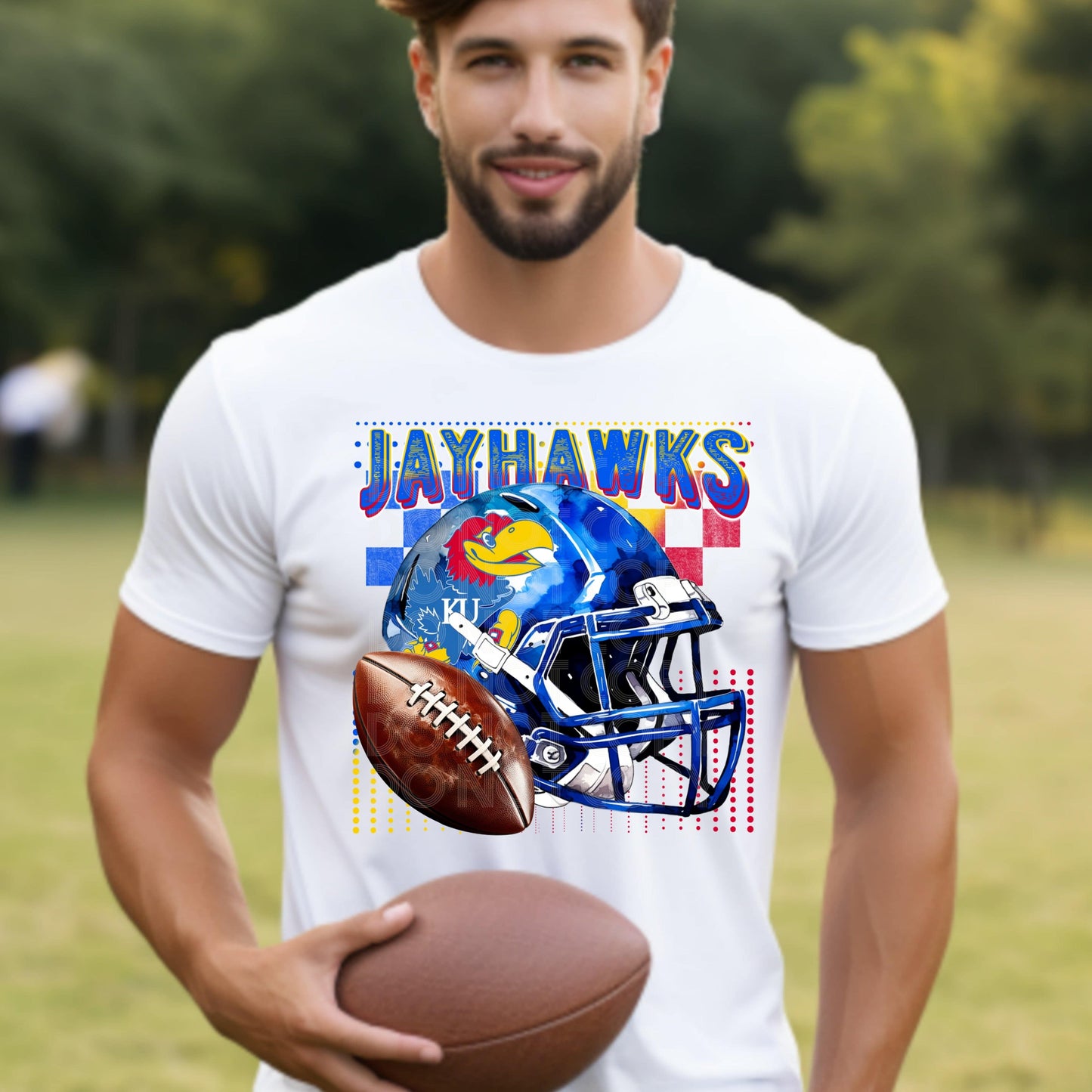 Jayhawks #3729 - Ready to Press DTF Transfer Full Color - Pro Blanks