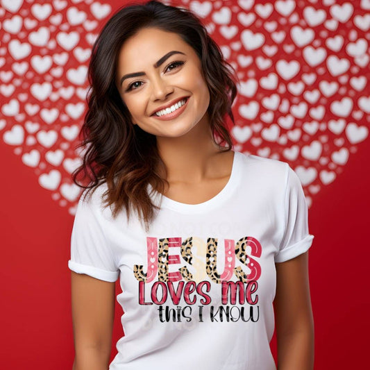 Jesus Loves Me #1544  - Ready to Press DTF Transfer Full Color - Pro Blanks