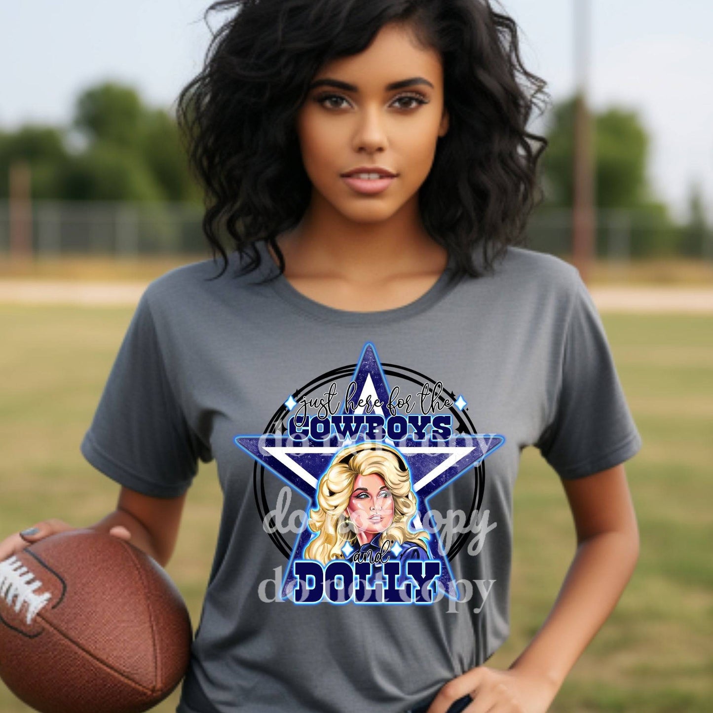 Just Here For Dallas #1002 - Ready to Press DTF Transfer Full Color - Pro Blanks