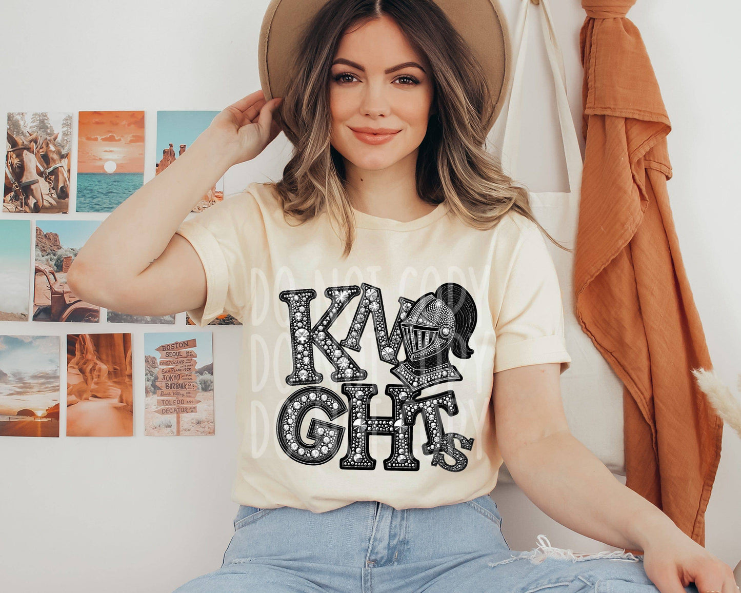 Knights Rhinestone #3511 - Ready to Press DTF Transfer Full Color - Pro Blanks