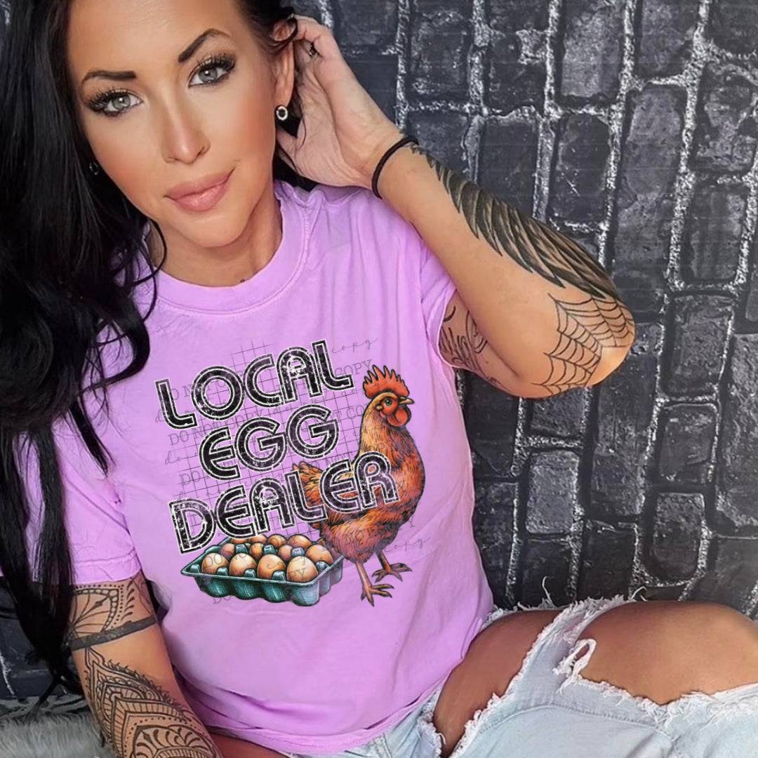 Local Egg Dealer #2071 - Ready to Press DTF Transfer Full Color - Pro Blanks