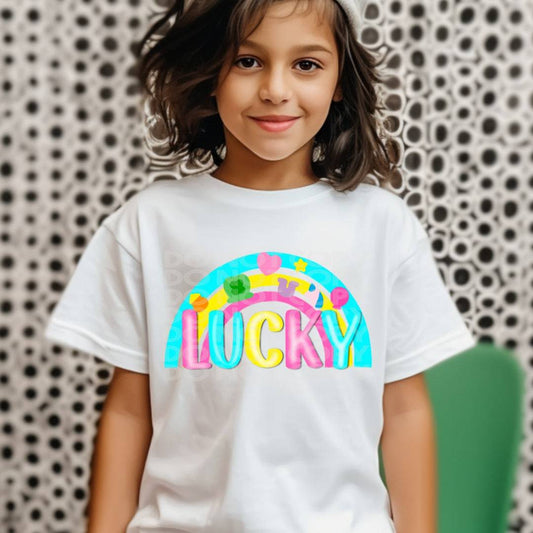 Lucky Teacher #1756  - Ready to Press DTF Transfer Full Color - Pro Blanks