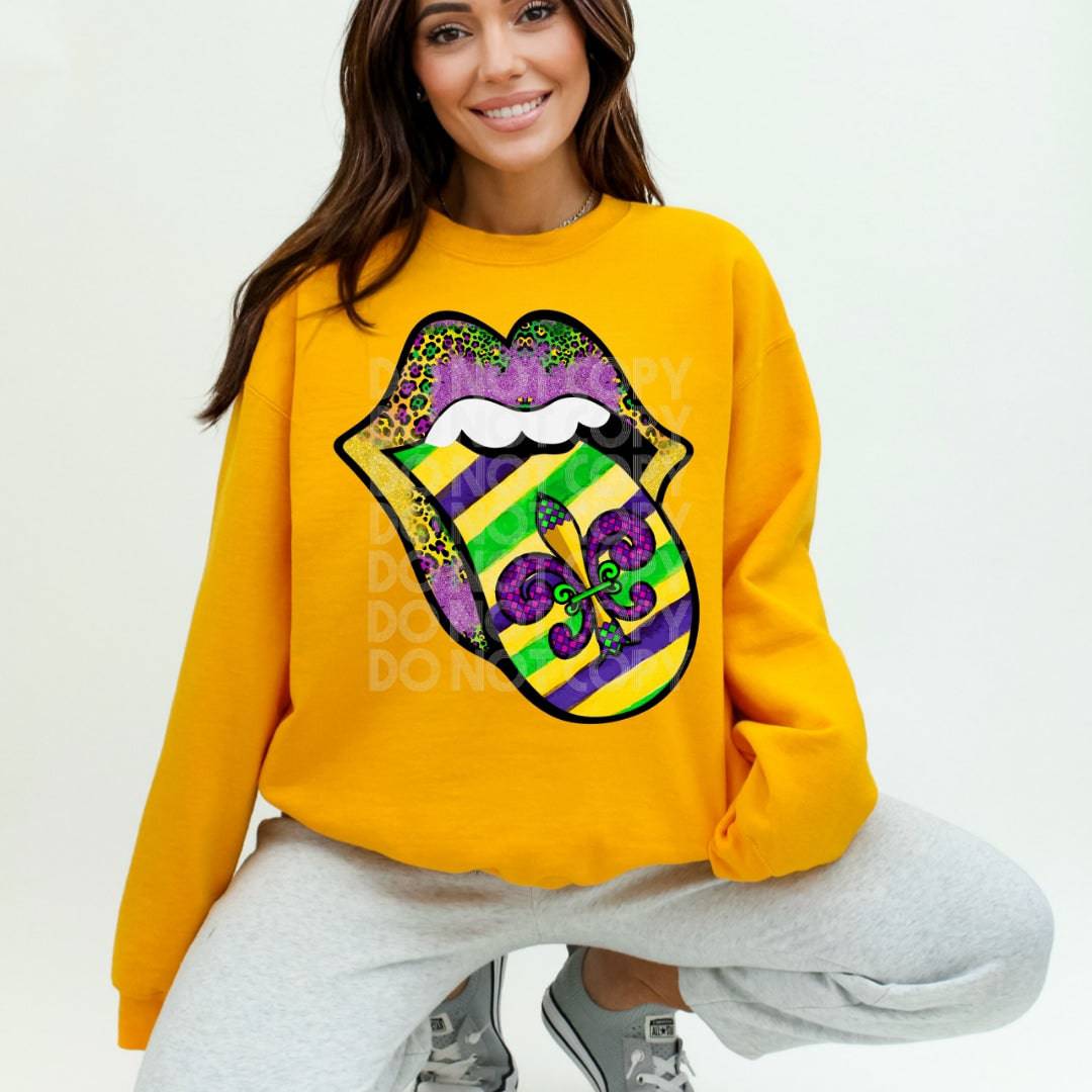 Mardi Gras #1466  - Ready to Press DTF Transfer Full Color - Pro Blanks