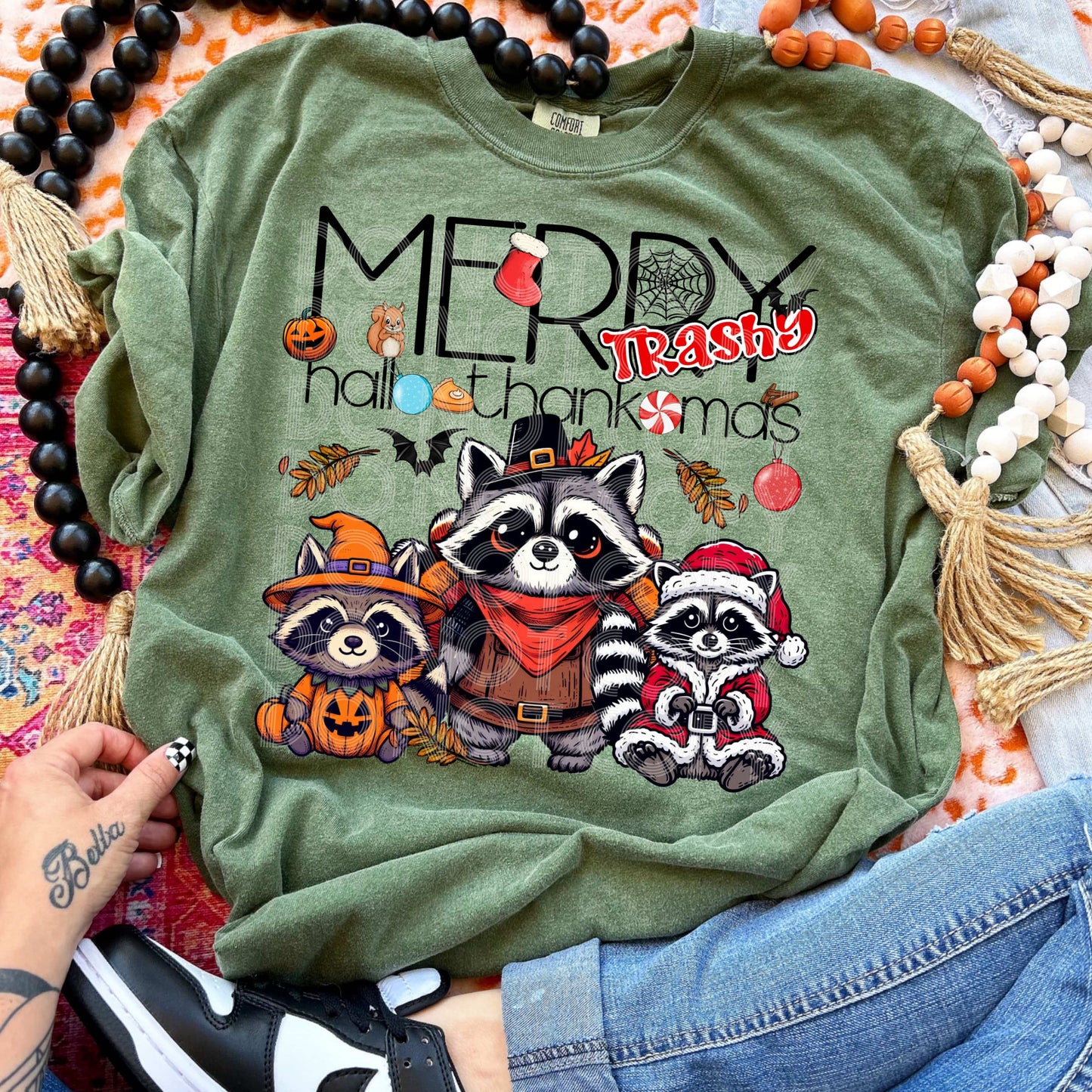 Merry Hallo-Thank-Mas #3690 - Ready to Press DTF Transfer Full Color - Pro Blanks