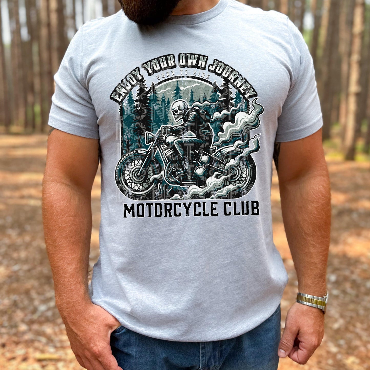 Motorcycle Club #3176 - Ready to Press DTF Transfer Full Color - Pro Blanks