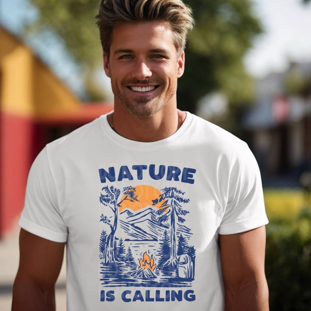 Nature Is Calling #1987 - Ready to Press DTF Transfer Full Color - Pro Blanks