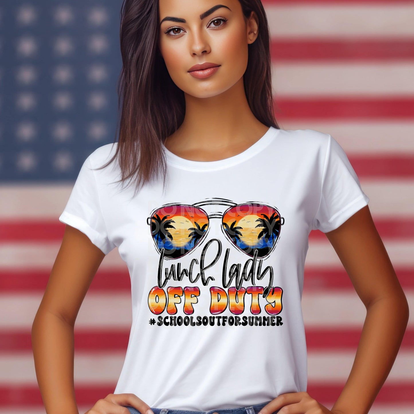 Off Duty Lunch Lady #3225 - Ready to Press DTF Transfer Full Color - Pro Blanks