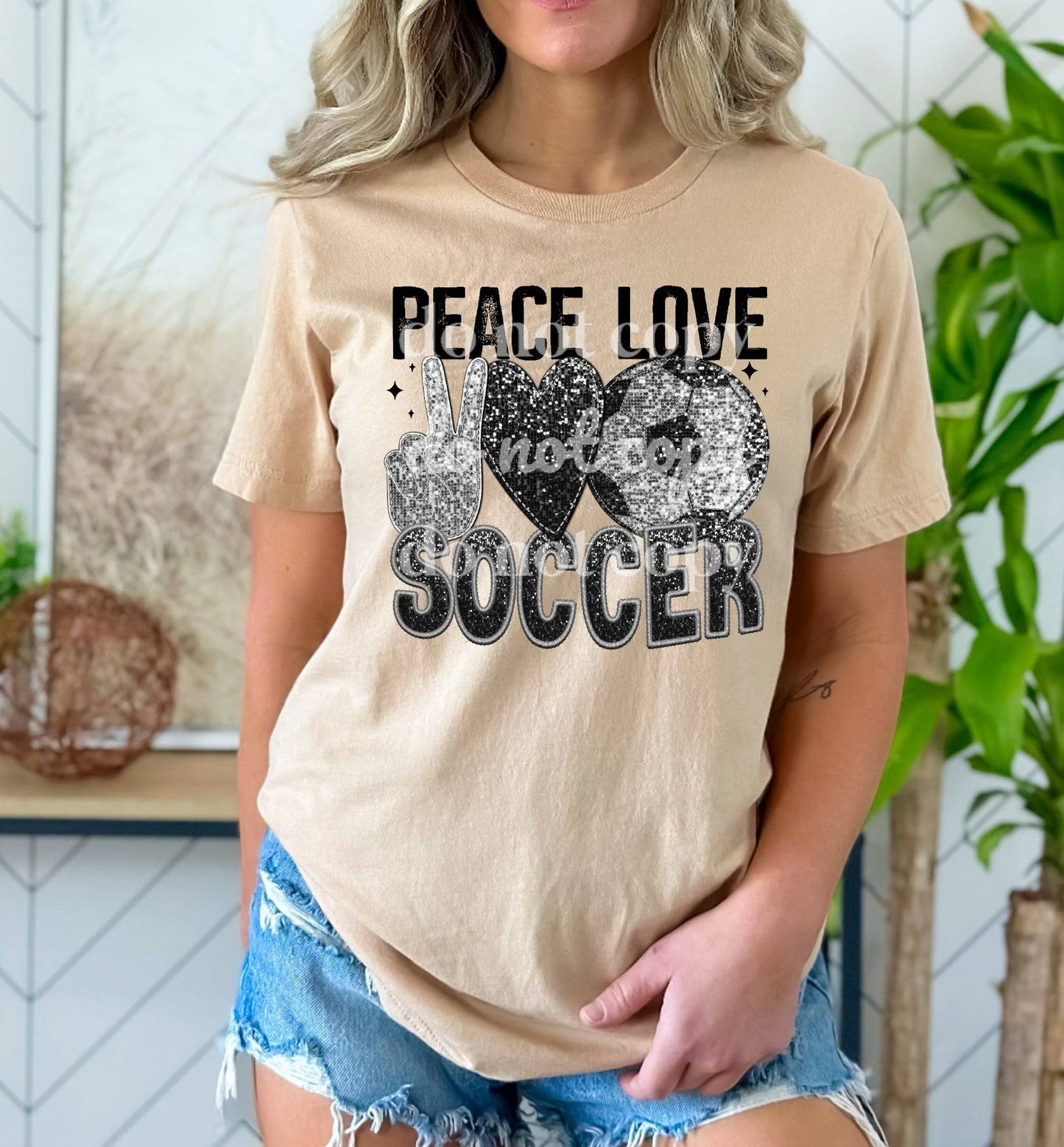 Peace Love Soccer - Ready to Press DTF Transfer Full Color - Pro Blanks