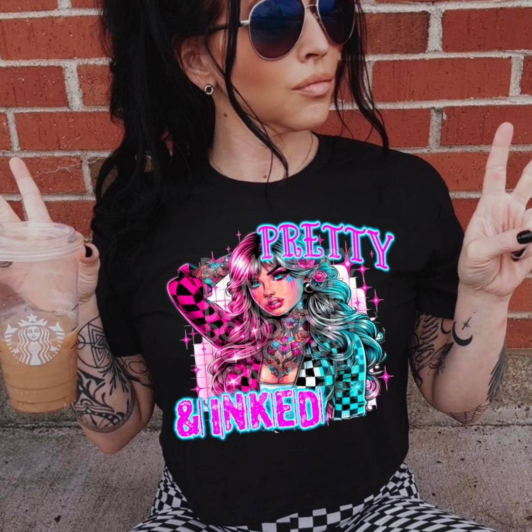 Pretty & Inked #2011 - Ready to Press DTF Transfer Full Color - Pro Blanks