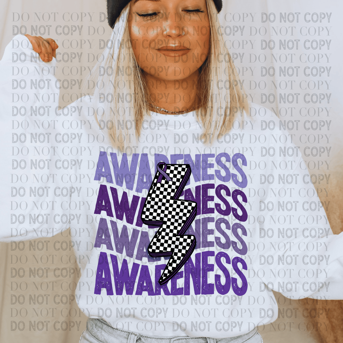 Purple Cancer Awareness- Ready to Press DTF Transfer Full Color - Pro Blanks