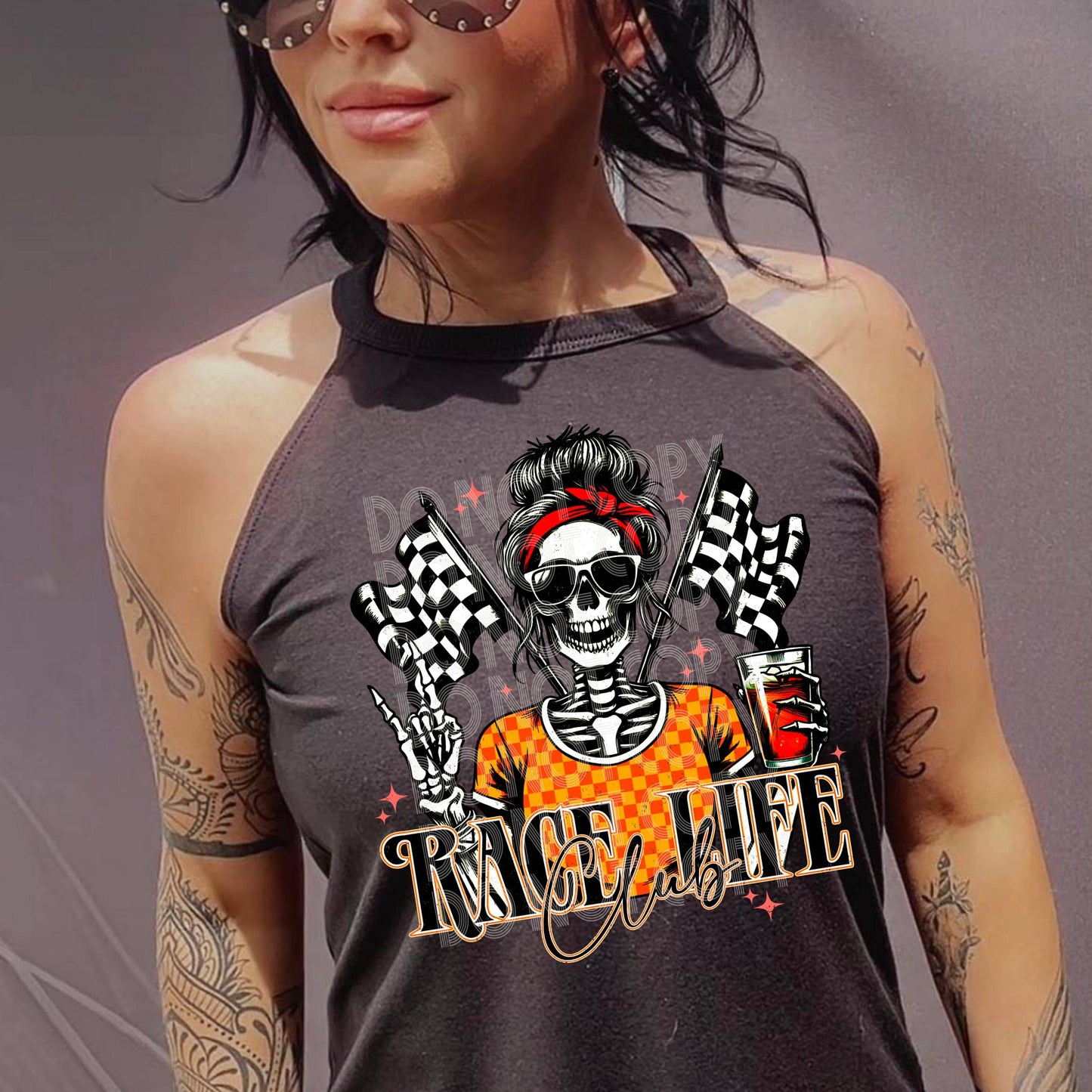 Race Life Club #3175 - Ready to Press DTF Transfer Full Color - Pro Blanks