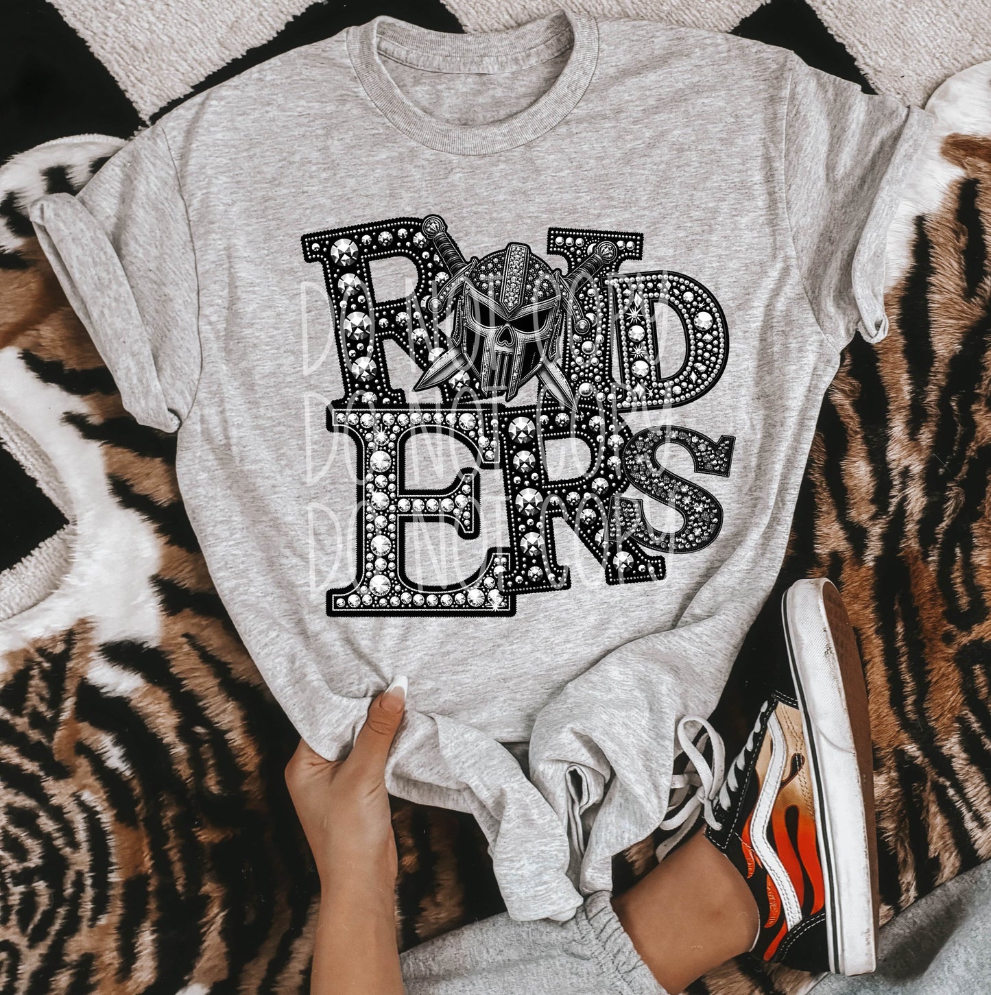 Raiders Rhinestone #3485 - Ready to Press DTF Transfer Full Color - Pro Blanks