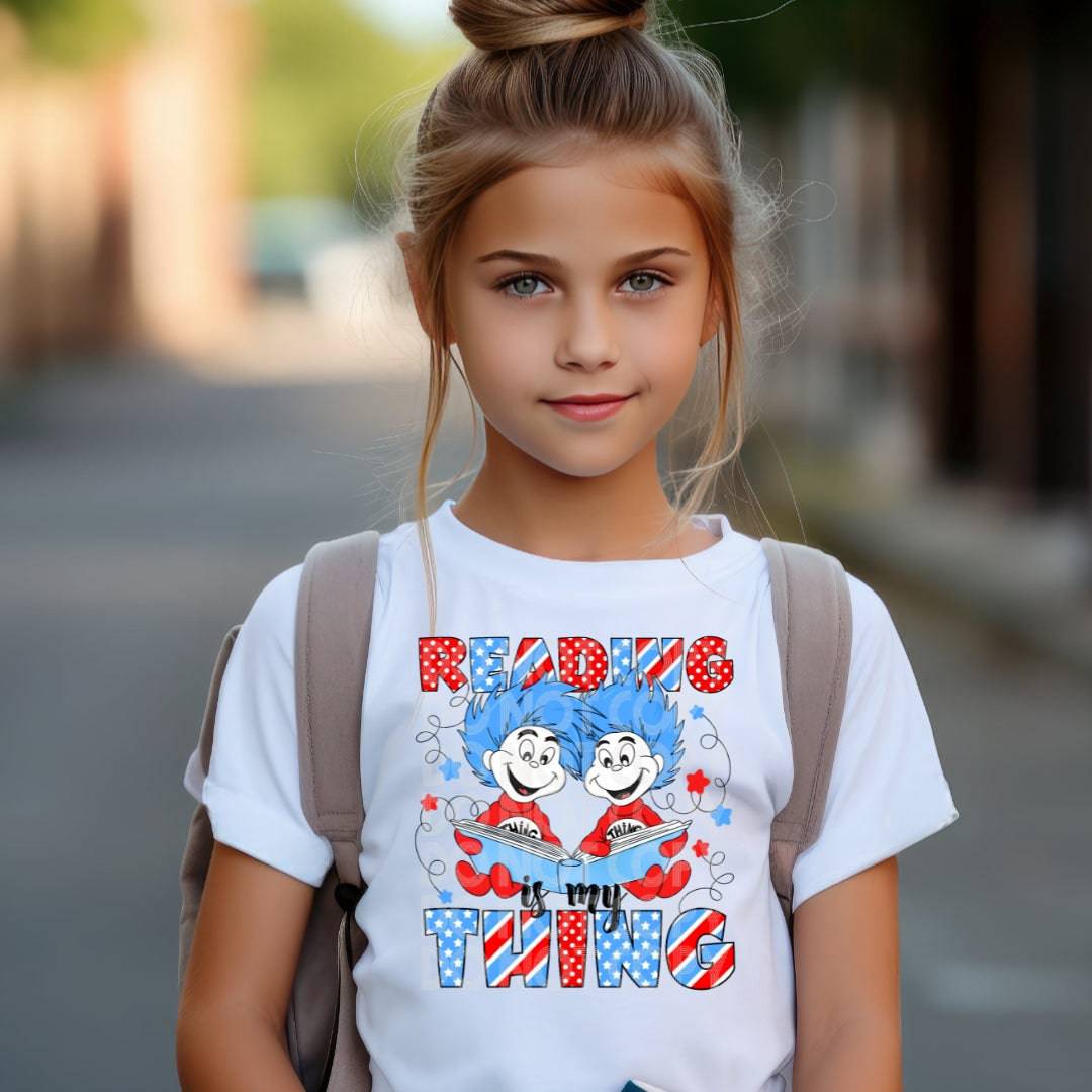 Reading Is My Thing #1602  - Ready to Press DTF Transfer Full Color - Pro Blanks