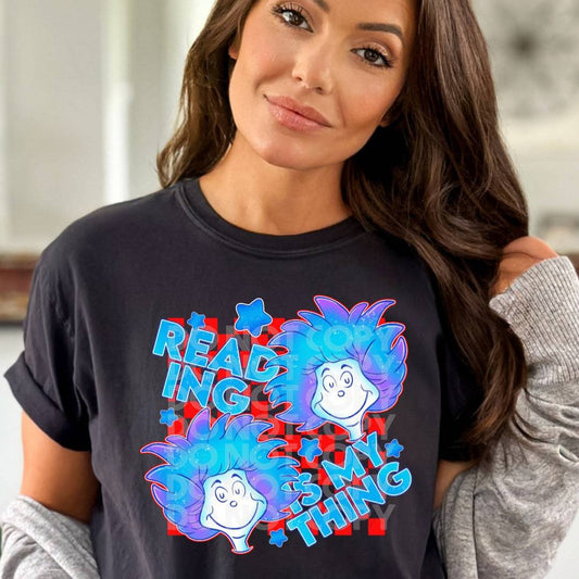 Reading Is My Thing #1754  - Ready to Press DTF Transfer Full Color - Pro Blanks