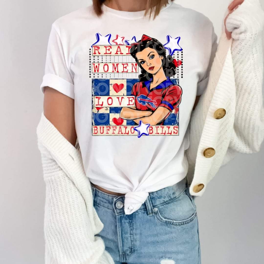 Real Women Love Buffalo #1521 - Ready to Press DTF Transfer Full Color - Pro Blanks