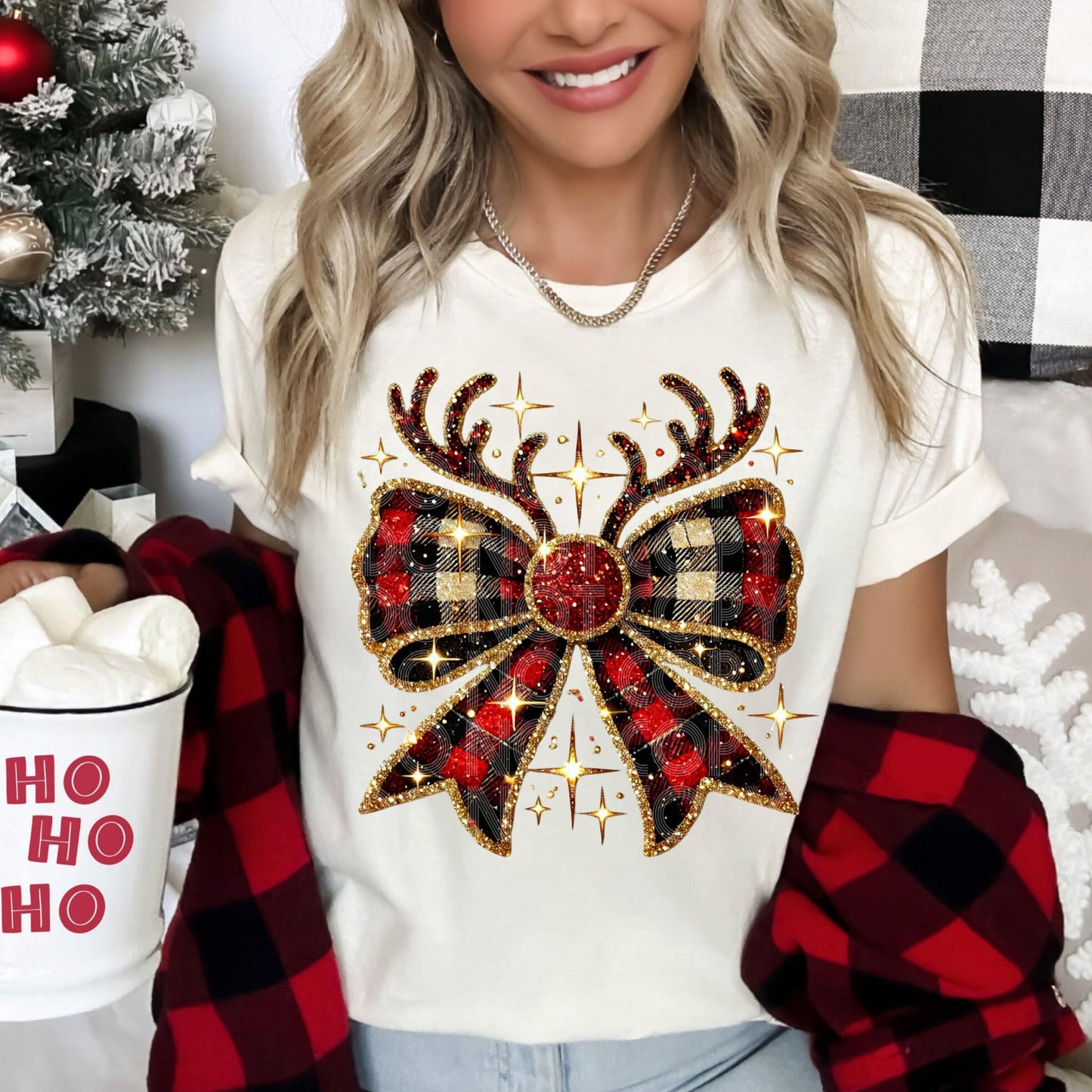 Reindeer #4119 - Ready to Press DTF Transfer Full Color - Pro Blanks