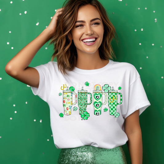 Retro St Patricks Stanley #1630  - Ready to Press DTF Transfer Full Color - Pro Blanks