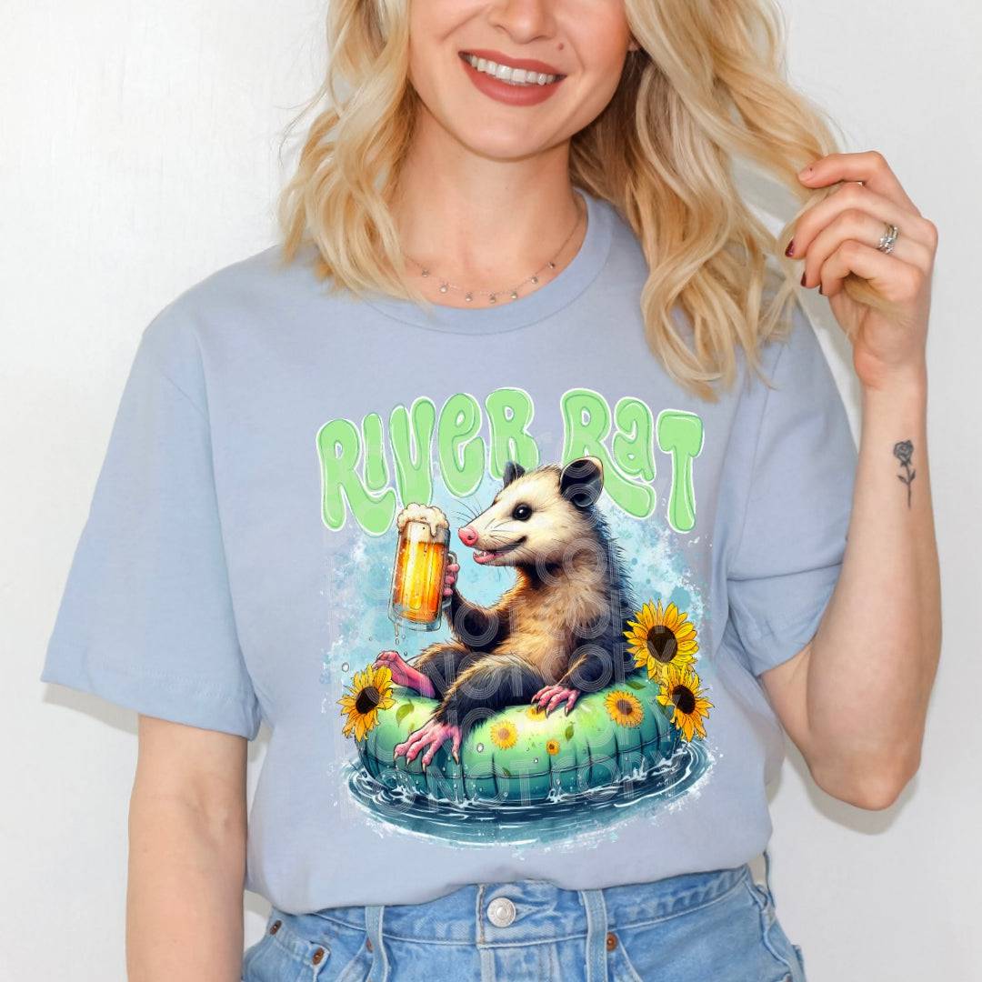 River Rat #1836 - Ready to Press DTF Transfer Full Color - Pro Blanks