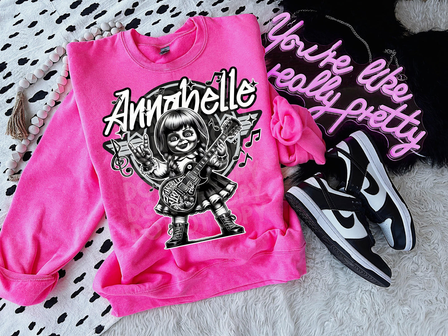 Rocking Annabelle #3691 - Ready to Press DTF Transfer Full Color - Pro Blanks