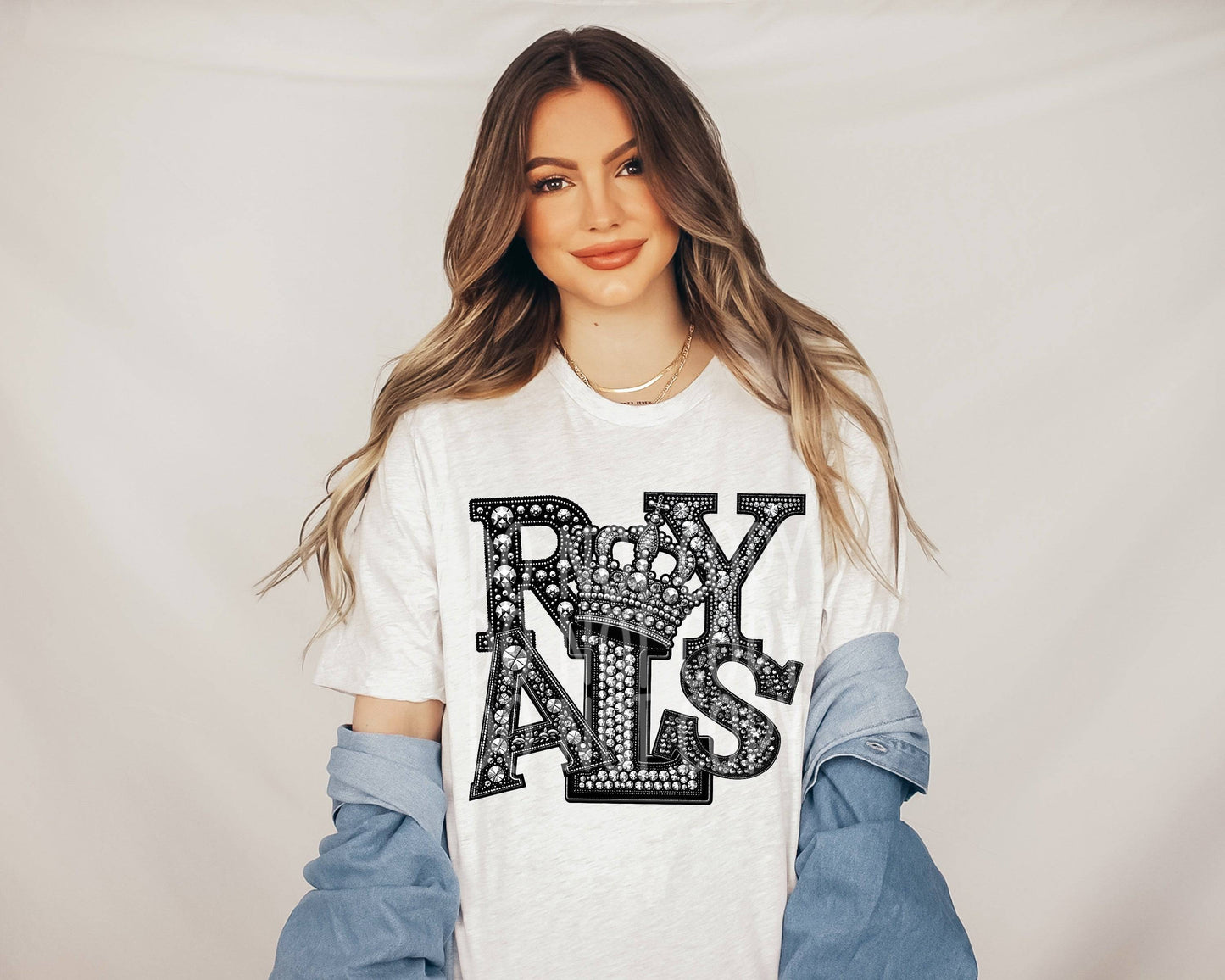 Royals Rhinestone #3484 - Ready to Press DTF Transfer Full Color - Pro Blanks