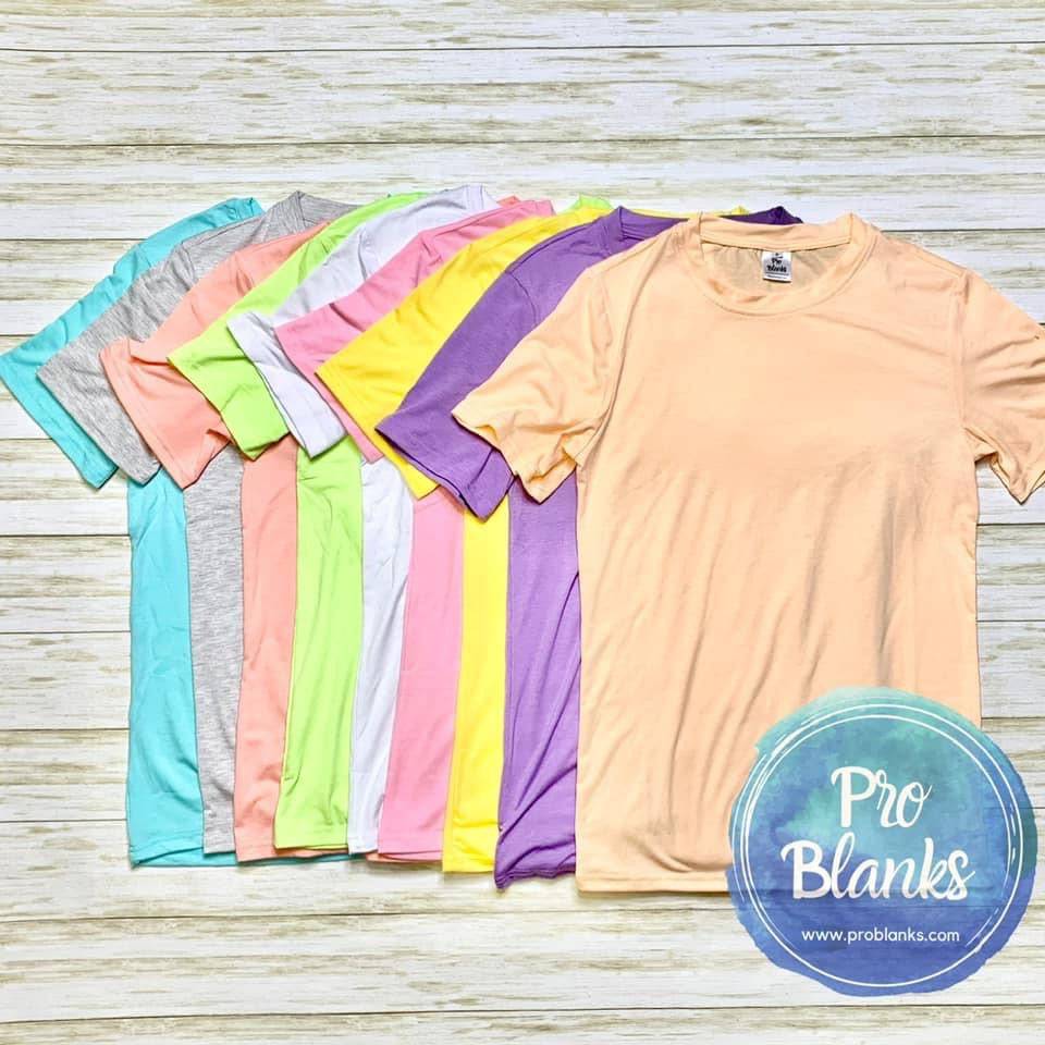 RTS - ADULT - CREW NECK - 100% Polyester T-shirt with Soft Cotton Feel - Pro Blanks