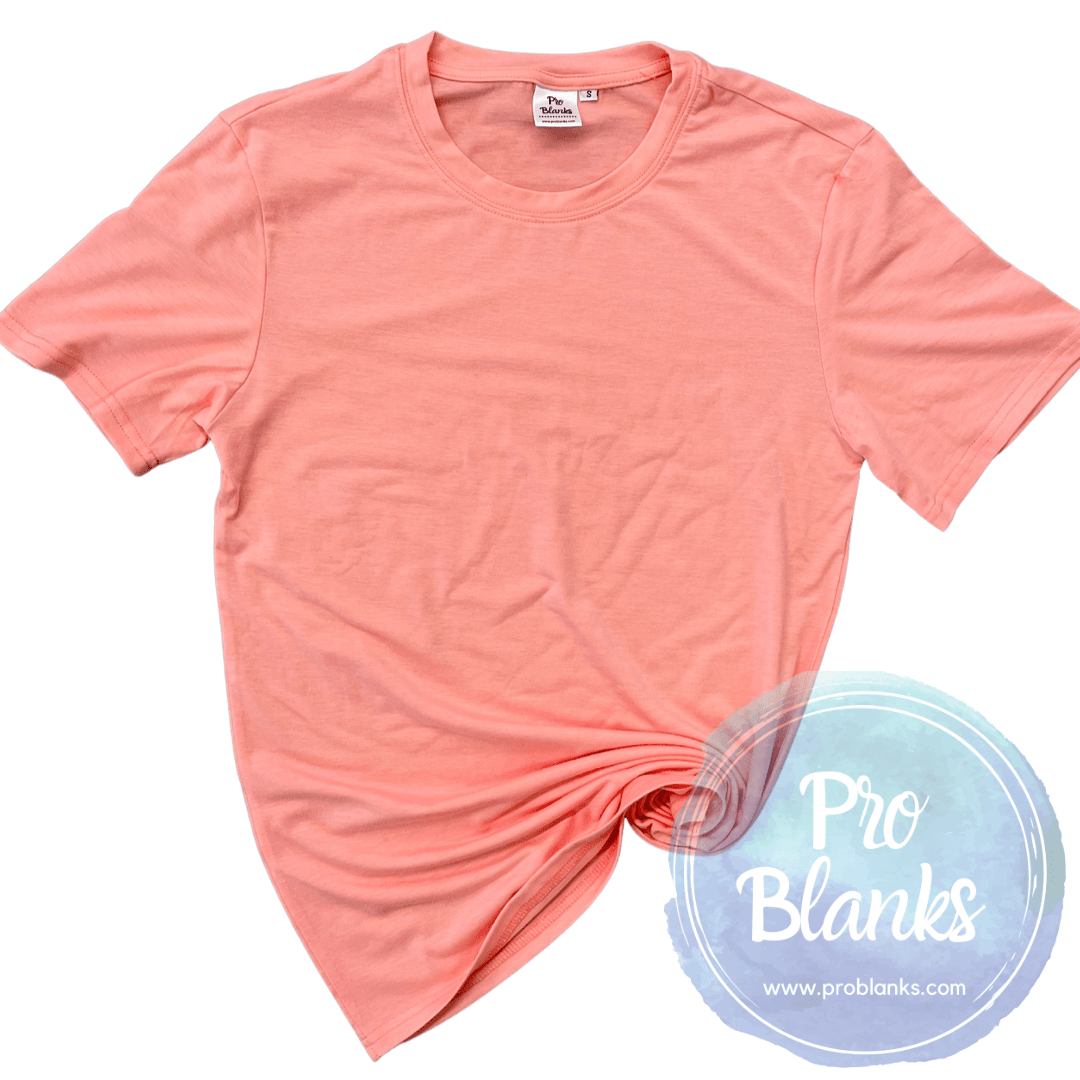 RTS - ADULT - CREW NECK - 100% Polyester T-shirt with Soft Cotton Feel - Pro Blanks