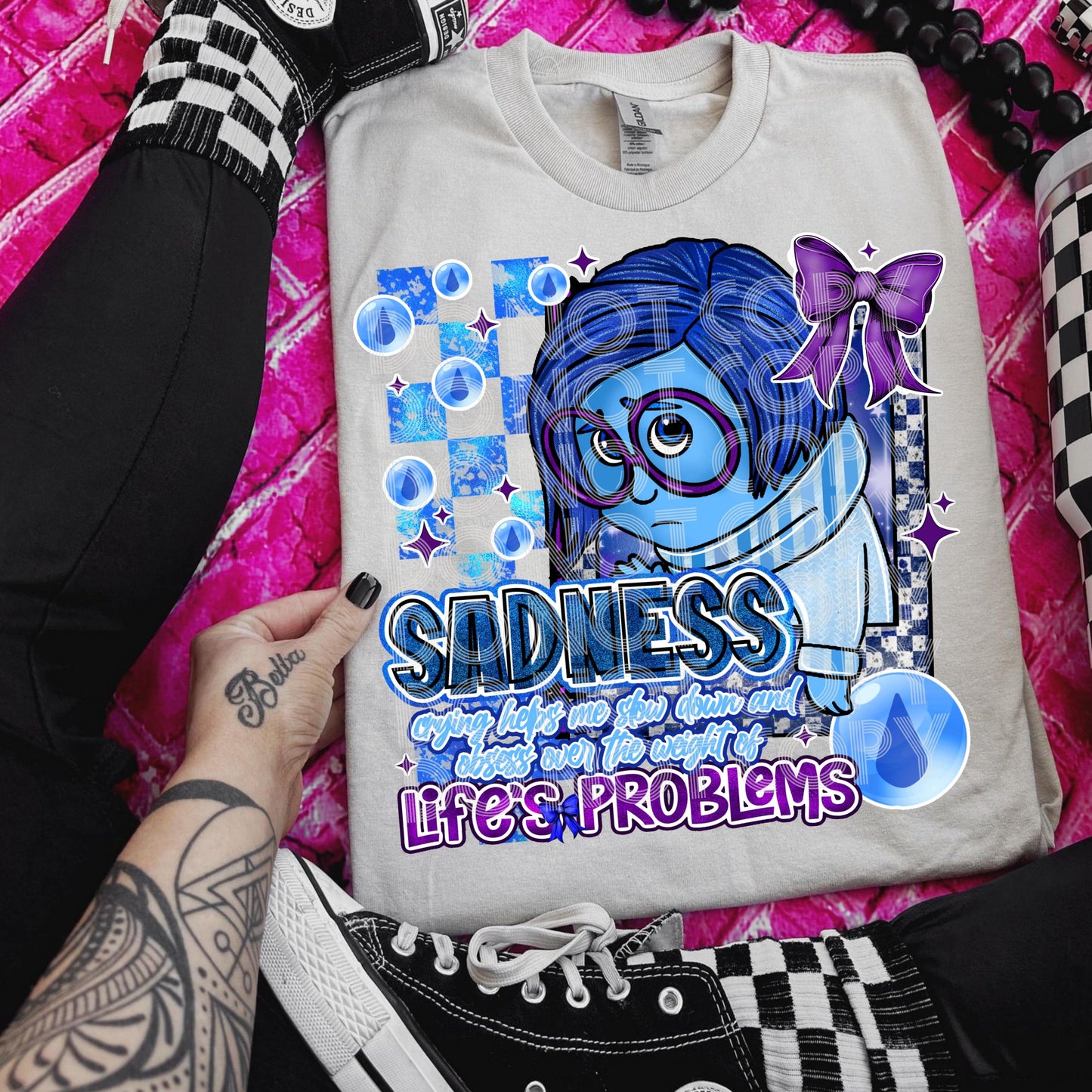 Sadness #3464 - Ready to Press DTF Transfer Full Color - Pro Blanks