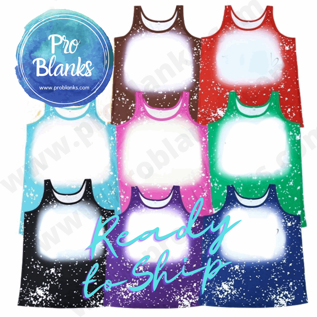 *SALE*  RTS- TANK TOP - ADULT - Faux Bleached 100% Polyester - Pro Blanks