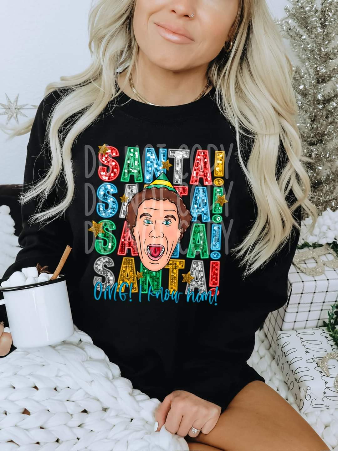 Santa Omg Less Sparkle - Ready to Press DTF Transfer Full Color - Pro Blanks