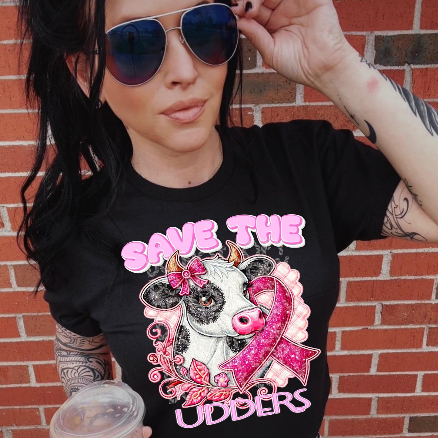 Save The Udders #3764 - Ready to Press DTF Transfer Full Color - Pro Blanks