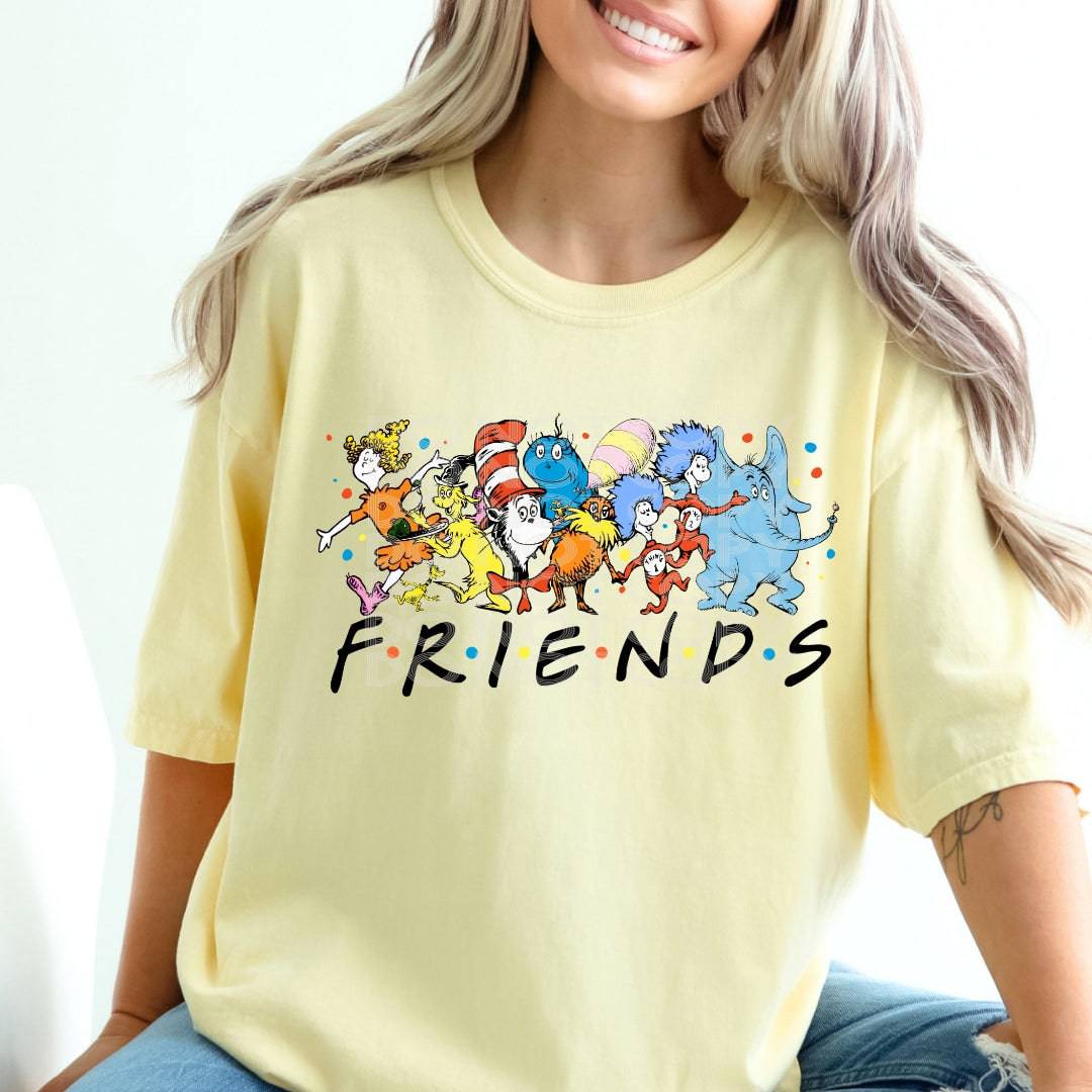 Seuss Friends #1750  - Ready to Press DTF Transfer Full Color - Pro Blanks