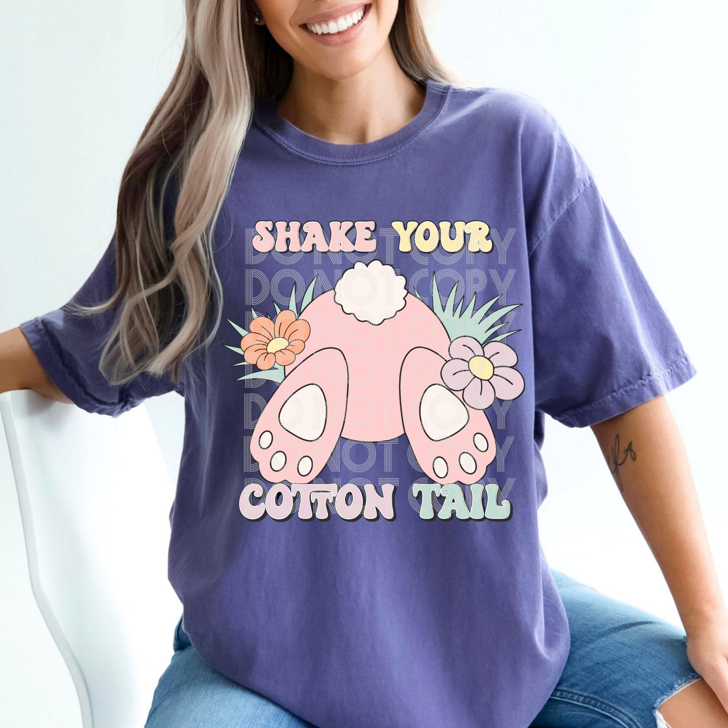 Shake Your Cotton Tail #1647  - Ready to Press DTF Transfer Full Color - Pro Blanks