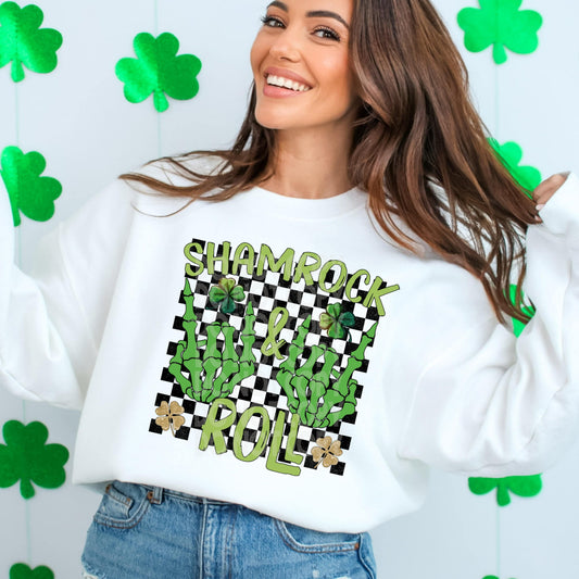 Shamrock & Roll #1671  - Ready to Press DTF Transfer Full Color - Pro Blanks