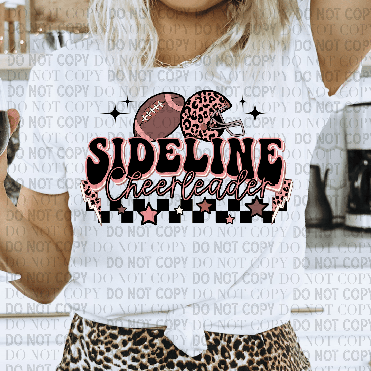 Sideline Cheerleader- Ready to Press DTF Transfer Full Color - Pro Blanks