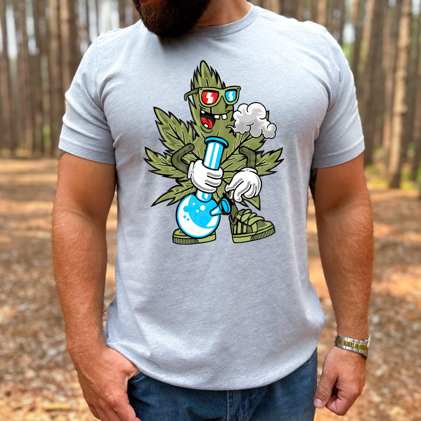 Smoking Leaf #3263- Ready to Press DTF Transfer Full Color - Pro Blanks