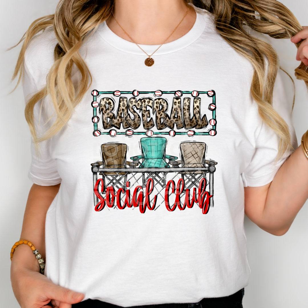 Social Club Baseball #1965 - Ready to Press DTF Transfer Full Color - Pro Blanks