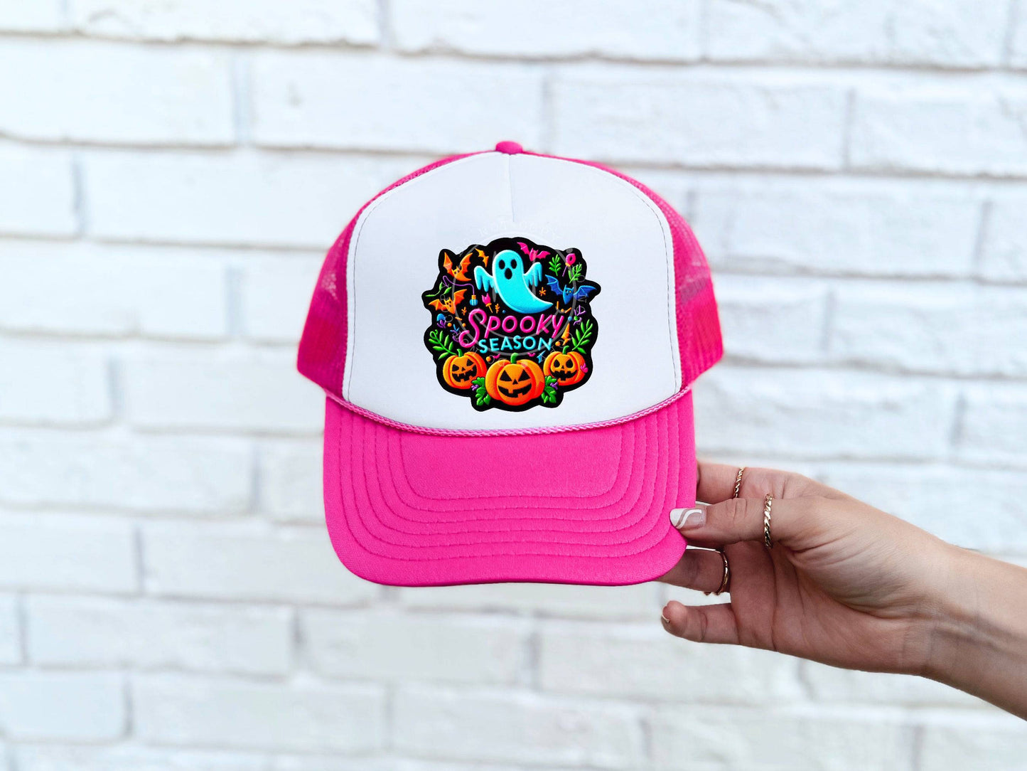 Spooky Season #3437 HAT PATCH ONLY - Ready to Press DTF Transfer Full Color - Pro Blanks