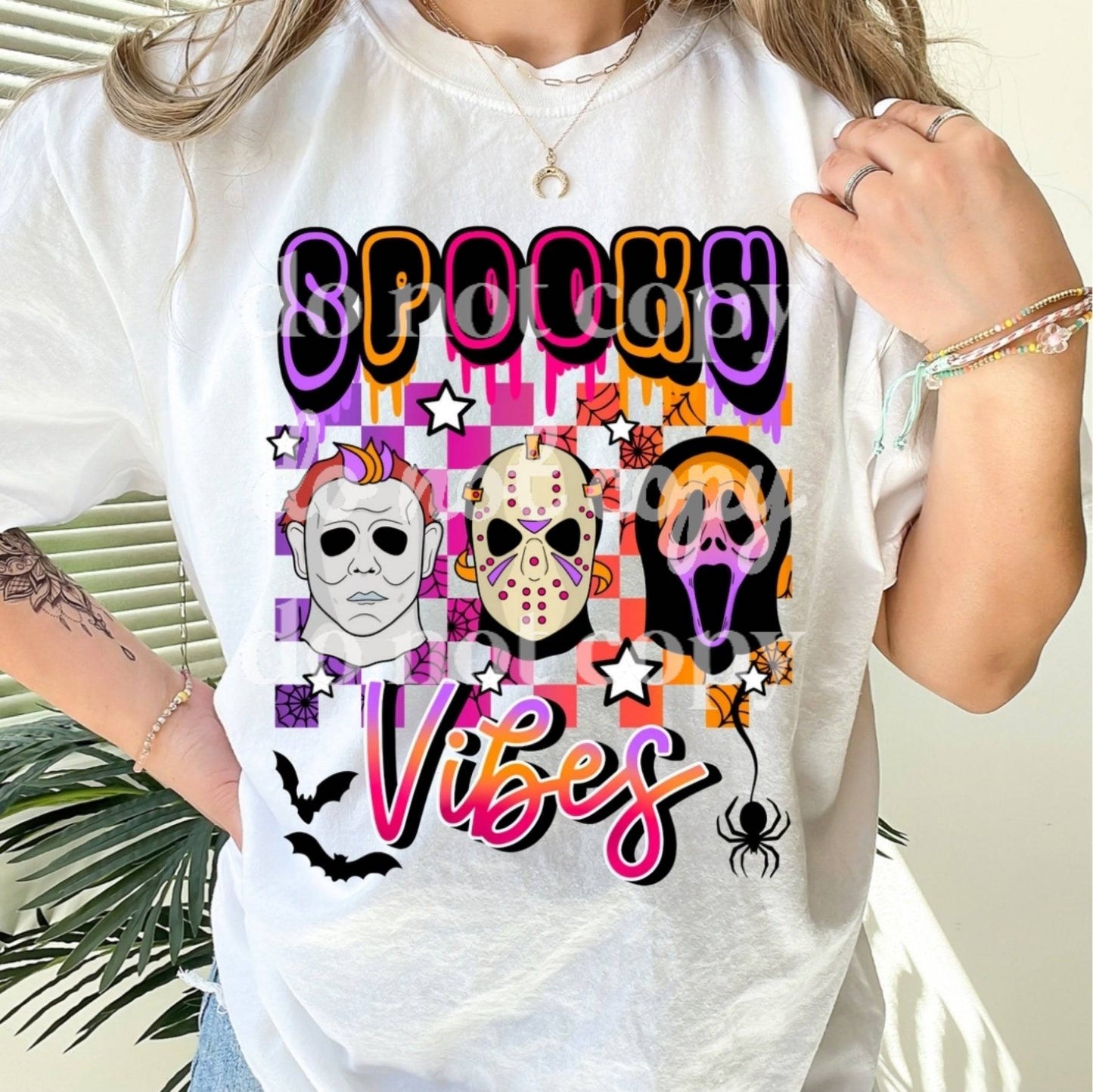 Spooky Vibes- Ready to Press DTF Transfer Full Color - Pro Blanks